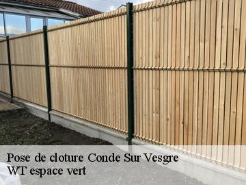Pose de cloture conde-sur-vesgre-78113 WT espace vert